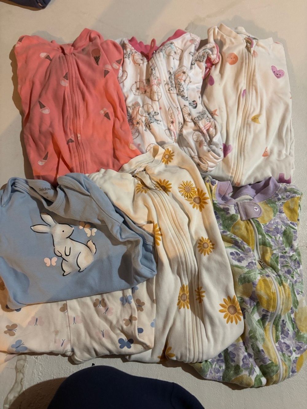 Mixed Baby Sleepers Pack - Floral, Bunny & Pastel Prints
